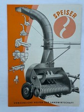 SPEISER Landmaschinen Prospekt / Faltblatt von 1959, Original, TOP-Zustand