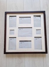 Bilderrahmen Collage Bilderrahmen Holzrahmen für 9 Fotos Braun 43x43x3,5 cm