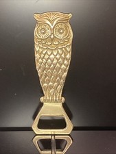 Flaschenöffner Eule Messing Vintage Antik Alt Sammler Geschenk Deko