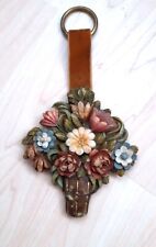 Wachsbild Blumenbouquet Blumenkorb Deko