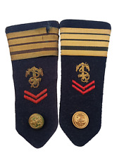 E18) Paar Militär Schulterklappen Marine Französische Armee French Medal