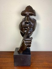 Bronze Skulptur Statue Schweigen Salvador Dali Surrealismus signiert Nummer