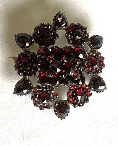 Granat brosche schmuck - brosche,