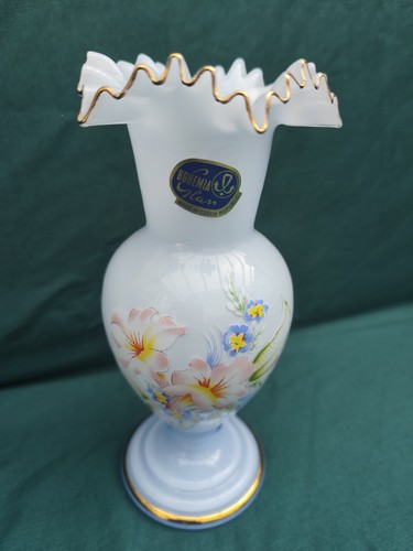 Bohemia vase iriserendes glas - bohemia,