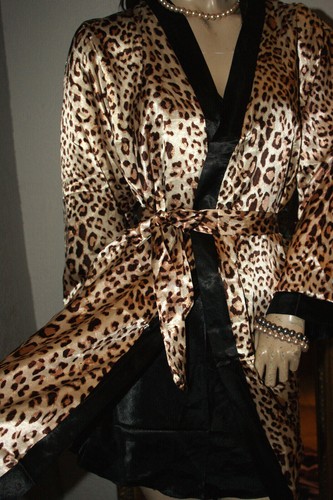 Seidiger satin leo negligée - seidiger,