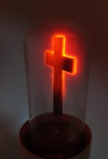 original Vintage Aerolux Stil Neon Glühlampe Kreuz