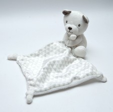 Nicotoy Bär Teddy weiß grau Dreiecke Schmusetuch Simba