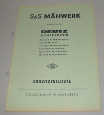Ersatzteilliste S & S Mähwerk