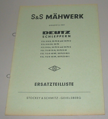 Ersatzteilliste s mähwerk - &,
