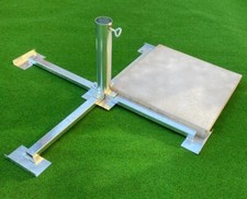 Holly Beton 40 x 40 cm Platten Schirmständer für Stöcke bis 60 mm Ø -