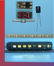 5x Waggonbeleuchtung  N 100mm