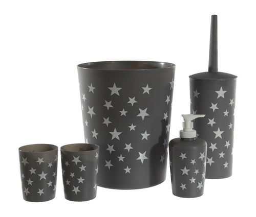 Bad set sterne teilig grau - set,