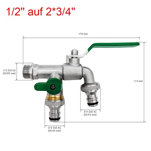 Doppel wasserhahn garten 2 - wasserhahn,