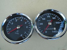 Tacho + Drehzahlmesser chrom