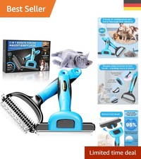 Effiziente Edelstahl Haustierbürste - 2-in-1 für Katzen und Hunde mit Langhaar