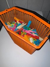 Klammerkorb orange Kunststoff Pneumant DDR mit Klammern wie auf dem Foto