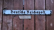 Originales und seltenes Emailschild "Deutsche Reichspost"