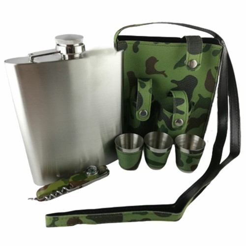 Edelstahl flachmann set 18 - flachmann,