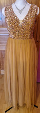 Festliches Abendkleid/Ballkleid/Hochzeit/ Gold Gr. 40/42  Lang