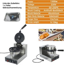 Hamburger Maschine Burgermaschine Eis Waffelmaschine Panini Presse Backen DE