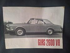 Original Prospekt/Datenblatt Glas 2600 V8  von 1965
