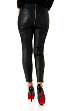 Lederoptik Coated Jeans mit