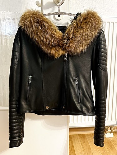 Kurze echtlederjacke mit - kurze,