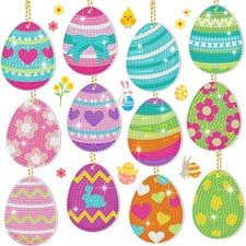 Scinzene Diamond Painting Ostern Doppelseitig - 12 Stück DIY Osterei 