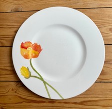 Villeroy & Boch 1x Frühstücksteller ø 22 cm, Iceland Poppies, Mohnblüte, weiß