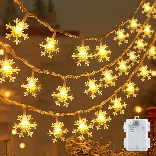 Led lichterketten schneeflocke - led,