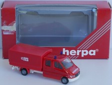Herpa 043083 Mercedes-Benz Sprinter Doppelkabine/Plane Feuerwehr