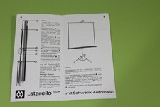 Anleitung "Starello" Dia-Leinwand mit Schwenk-Automatic