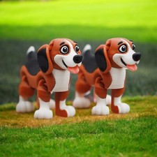 Süßer Beagle Hund Flexi 3D