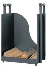Kaminzubehör Anthrazit beschichtet Kaminholzkorb Holzkorb Höhe 60cm Holzwagen