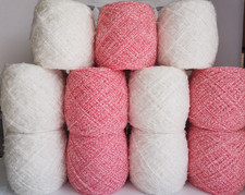 810 gr Rosa-Weiss GARNPAKET