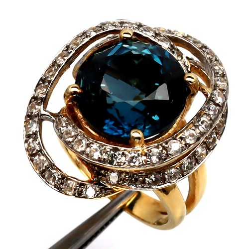 London blue topas zirkon ring - blue,