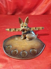 Alter Pfeifenständer Hund ? Pfeifenregal Pfeifenhalter Für 4 Pfeifen Holz (5752