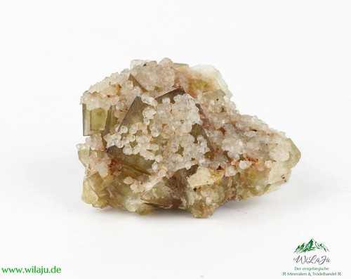 Mineralien quarz auf fluorit - mineralien,