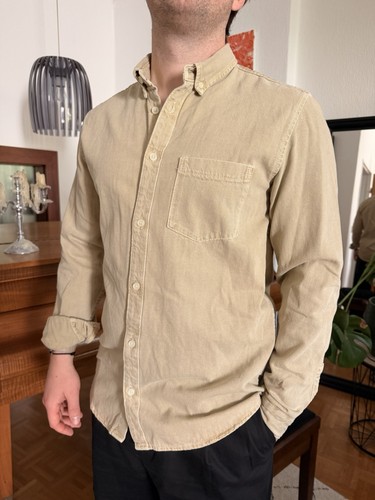 Jeanshemd zara herren beige - herren, m