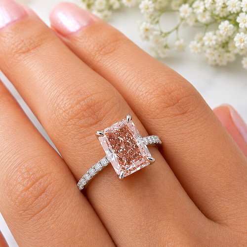 14k weißgold fancy - fancy, pink