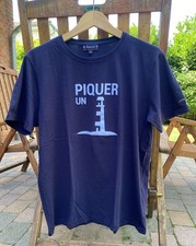 ARMOR LUX, T-Shirt, maritim, Herren, Gr. L., geflockter Print, blau, gebraucht