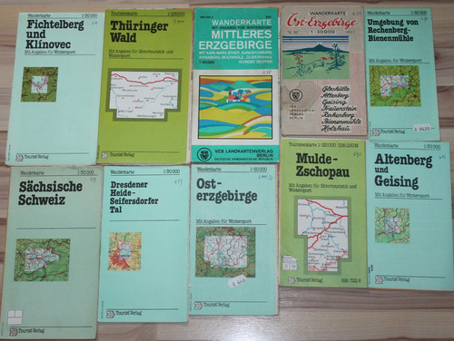 Konvolut ddr wanderkarten - konvolut,