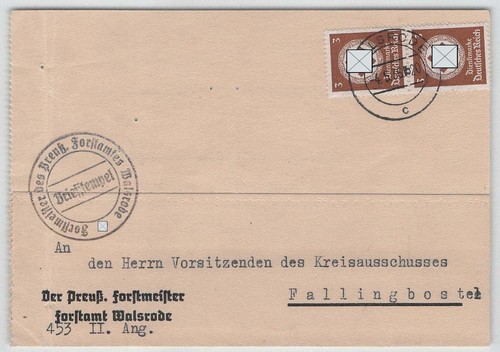 Reich dienst postkarte - d., dienst-postkarte
