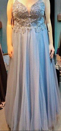 Abendkleid damen lang - lang, blau