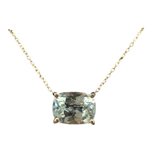 Aquamarin halskette 14k - aquamarin,