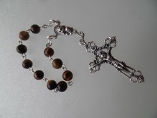 Edelstein Tigerauge Rosenkranz