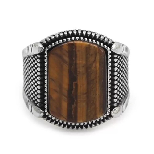 Herren tigerauge signet ring - herren,