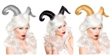 Hörner Haarreif   schwarz silber gold  Kostüm Karneval 