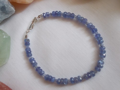 Tansanit armband 4mm fac - tansanit,
