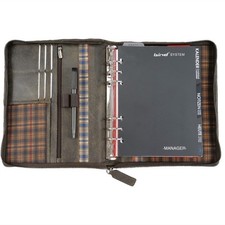 bind Systemplaner A5 Terminplaner mit Kalender 2026 Organizer Leder braun 15503